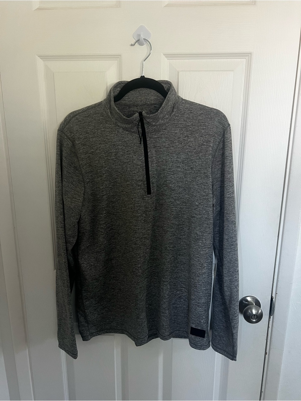 Abercrombie & Fitch Gray‎ Heather Half-Zip Pullover